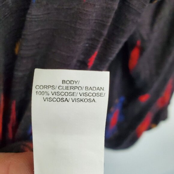 Lucky Brand Womens Aztec Print Tunic Top Blouse Plus Size 1X 3/4 Sleeve Black - Picture 11 of 14